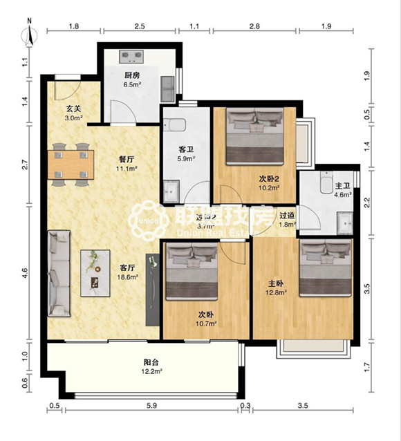 吾悦和府 二期三房出售 价格实惠 房源图片